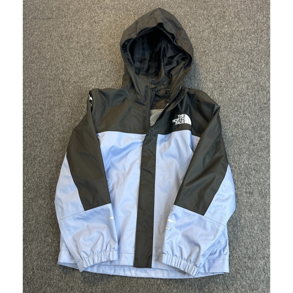 The North Face Boys Antora Rain Jacket Folk Blue Black Size XS 6 Waterproof Zip - Picture 15 of 15